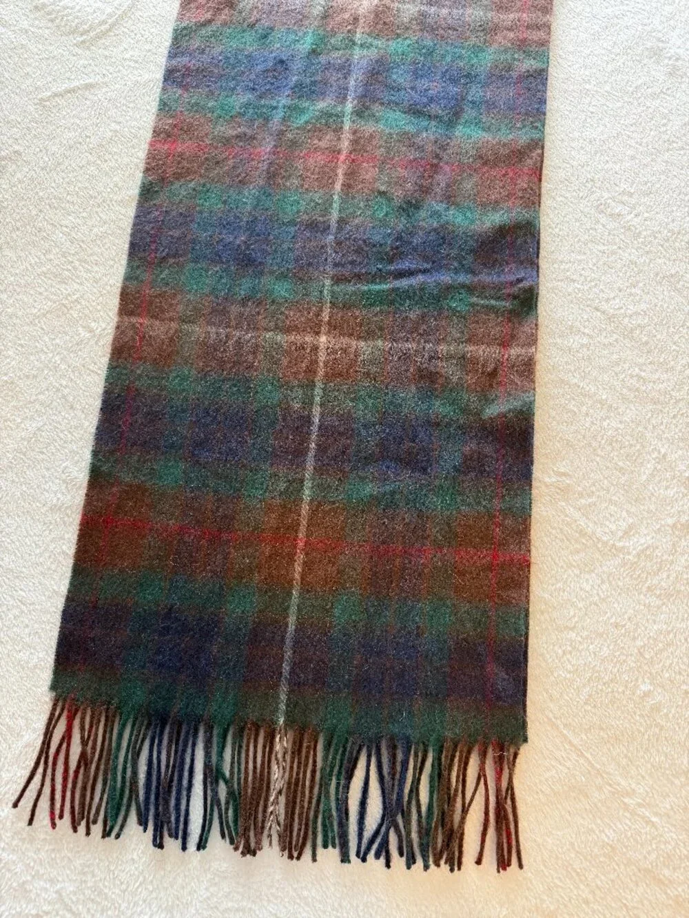Clans Scotland 100% Lambswool Plaid Scarf - Picture 1 of 4
